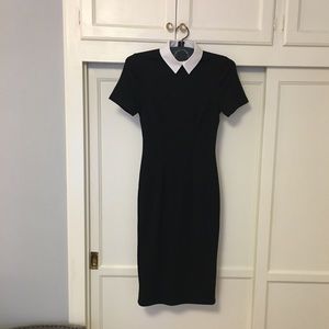Asos black dress with white collar Size 0